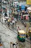 Main Bazaar (Paharganj area) after heavy monsoon shower - Delhi, India. : India, India