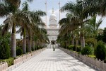 Magnificent white marble Sikh temple (Gurdwara) within the Gwalior fort - Gwalior, India. : India