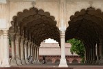 Sjah Jahan's Diwan-i-Am (hall of public audiences) in the Agra fort - Agra, India. : India