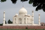 The rear-side of the magnificent Taj Mahal - Agra, India. : India