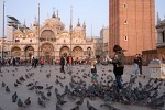 Feeding the pigeons on Piazza San Marco - Venice, Italy. : Italy