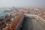 Piazza San Marco as seen from the 99m tall Campanile - Venice, Italy. : Italy