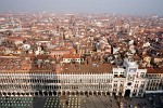 Piazza San Marco as seen from the 99m tall Campanile - Venice, Italy. : Italy