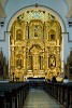 The famous Altar de Oro (Golden Altar) in Iglesia de San José - Casco Viejo, Panama city. This Altar was about the only thing of value salvaged after Henry Morgan sacked Panamá Viejo. According to local legend, when word came of the pirate's impending attack, a priest attempted to disguise the altar by painting it black. The priest told Morgan that the famous altar had been stolen by another pirate, and even convinced Morgan to donate handsomely for its replacement. Morgan is said to have told the priest, 'I don't know why, but I think you are more of a pirate than I am.' Whatever the truth, the baroque altar was later moved from the old city to the present site. : Panama