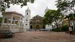 Iglesia Catedral at the Plaza de la Independencia in Casco Viejo, Panama city. This is where Panama declared independence from Colombia on November 3, 1903 : Panama