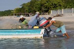 Fishermen preparing for a day at sea in Santa Clara. : Panama, People