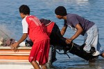 Fisherman getting ready for sea. : Panama, People