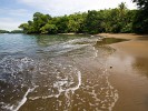 Deserted beach on Boca Brava island in the Gulf of Chiriquí. : Panama