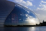 The spectacular titanium and glass National grand theatre, Beijing. : China