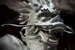 Dragon statue in the forbidden city. : China