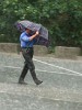 Tropical rainstorm hitting Mutianyu village. : China, People