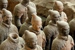 The Terracotta Army (pit 1) in Xi'an. : China