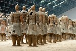 The Terracotta Army (pit 1) in Xi'an. : China