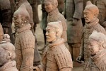 The Terracotta Army (pit 1) in Xi'an. : China