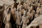 The Terracotta Army (pit 1) in Xi'an. : China