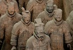 The Terracotta Army (pit 1) in Xi'an. : China