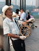 Professional kiting amidst the skyscrapers of Chongqing city. : China