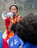 Paddling a dragon boat up the Jiu Wan stream. : China, People