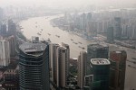 View from the 468 m high Oriental Pearl TV Tower, Shanghai. : China