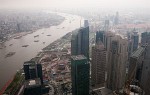 View from the 468 m high Oriental Pearl TV Tower, Shanghai. : China