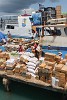 Chaotic arrival at Bay Island Utila. : Honduras