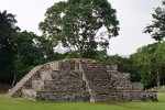 Structure on the Great Plaza, Copán Ruinas. : Honduras