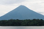 The perfectly symmetric, very active Volcán Concepción on Isla de Ometepe. : Nicaragua