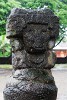 One of the ancient statues or monoliths in Altagracia, Isla de Ometepe. : Nicaragua