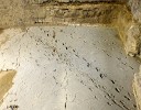 Footprints in the Mudd in Managua (Huellas de Acahualincas). Only these prints have fossilized and are some 6000 years old. They were discovered by miners in 1874 and partly excavated in 1941 and 1942 by the Carnegie Foundation. : Nicaragua