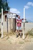 Crossing the Tanzanian border on the way from Nairobi to Arusha.