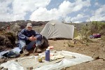 Campsite at the end of day two - Kilimanjaro, Tanzania.