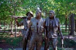 The Three Servicemen Statue, designed by Frederick Hart, at the Vietnam Veterans Memorial in Washington DC.