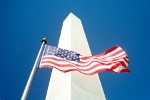 The Washington monument in Washington DC. It officially opened to the public on October 9, 1888. Upon completion, it became the world's tallest structure at 169 m, a title it held until 1889, when the Eiffel Tower was finished in Paris, France.