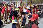 Religious celebration in the streets of Copacabana, Bolivia.