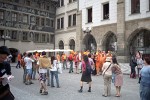 Dutch soccer fans in Prague, Czech Republic.