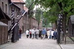 Main gate to concentration camp Auschwitz I - Oswiecim, Poland.