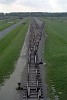 View from the main SS guard tower. Death camp Auschwitz II - Birkenau, Poland.