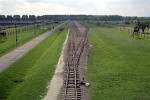 View from the main SS guard tower. Death camp Auschwitz II - Birkenau, Poland.