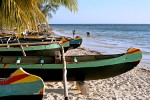 Fishing-piroques on the beaches of Ifaty, Madagascar.