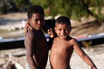 Kids posing for the camera in Ifaty, Madagascar.