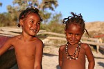 Kids posing for the camera in Ifaty, Madagascar.