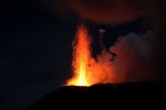 Stromboli erupting at night. : Italy, SNMG1 Deployment 2005-2006