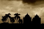 Iglesia Dolce Nombre de Jesús El Calvario in a heavy thunderstorm, Leon. : Nicaragua