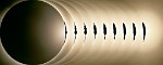 Solar Eclipse July 22, 2009. This is an artist impression of the so-called Baily's Beads at Second Contact or C2. This is a combination of 9 images, taken at 1 second intervals, right before the moon eclipsed the sun entirely. : China