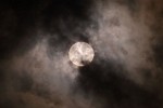 Last glimpse - Clouds partially obscure the sun during the final stages of the Transit of Venus in June 2012. : United Kingdom