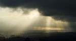 The sun has completely disappeared behind thick clouds during the final stages of the Transit of Venus in June 2012. : United Kingdom