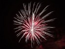 Fireworks at Guy Fawkes Night or Bonfire Night, Fareham, UK.  Commemoration of the events on 5 November 1605, when Guy Fawkes, a member of the Gunpowder Plot, was arrested while guarding explosives the plotters had placed beneath the House of Lords. : Fireworks, United Kingdom