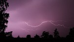 Thunderstorm over Hamburg, Germany.