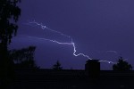 Thunderstorm over Hamburg, Germany.