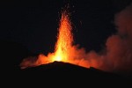 Stromboli erupting at night. : Italy, SNMG1 Deployment 2005-2006